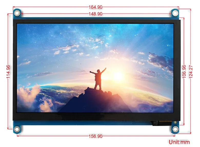 Waveshare 7 дюймовый HDMI LCD (H) монитор 1024x600 разрешение IPS емкостный сенсорный экран с