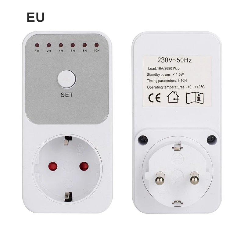 

Electronic Timer Switch EU FR BR UK Countdown Switch Controller Kitchen Timer 6 sets Outlet Timing Socket