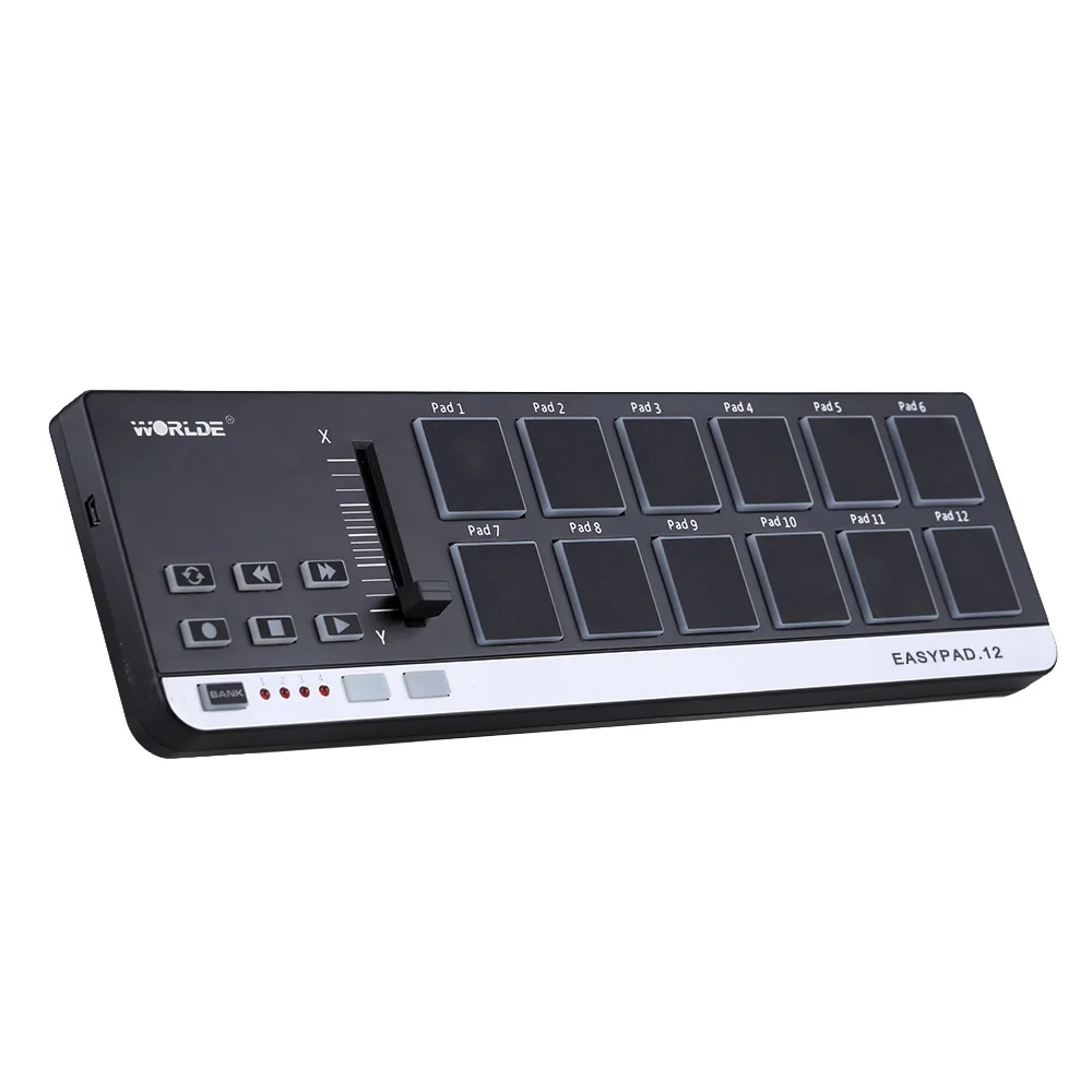Worlde EasyPad.12 барабанные накладки MIDI контроллер портативный мини с USB