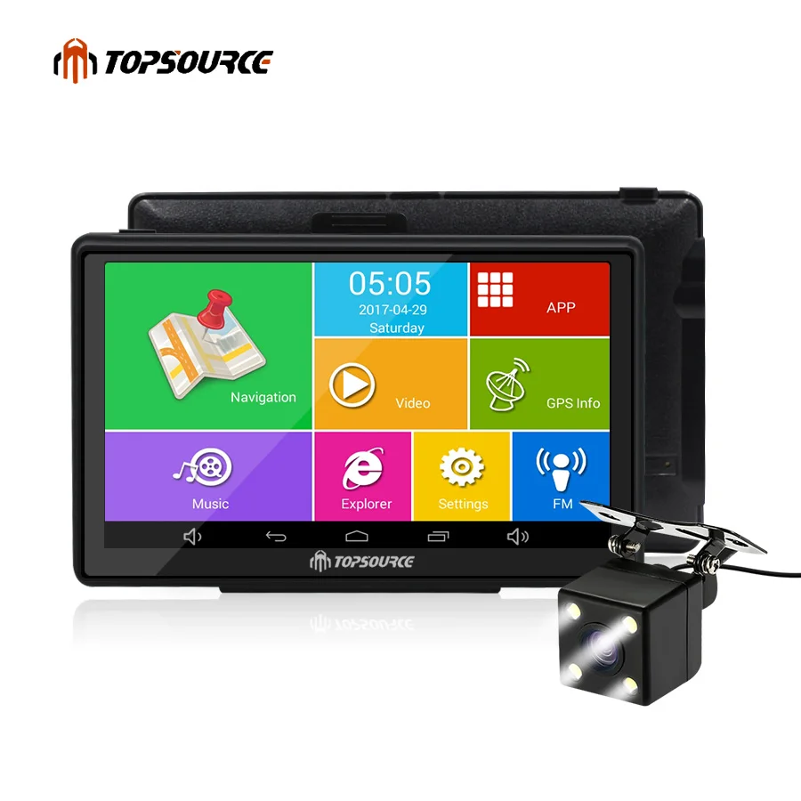 Автомобильный gps навигатор TOPSOURCE на android 7 дюймовый экран для грузовика 8 ГБ