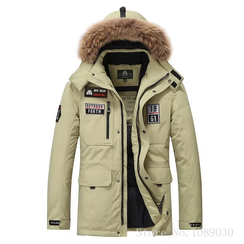 New Winter Big Genuine Fur Hooded Duck Down Jackets Men Warm High Quality Coats Male Casual Outerwer Parkas 3XL | Мужская одежда