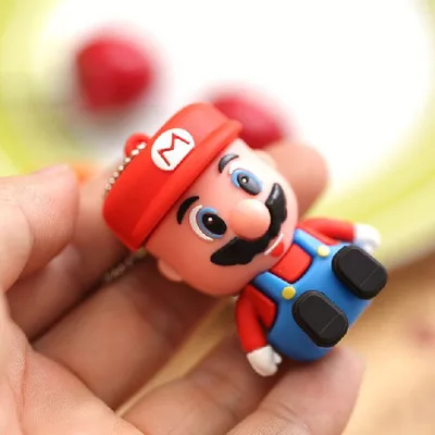

New 2019 3D Cartoon Figure Super Mario External Storage 2.0 USB Memory Flash Card Pen Drive 8GB 16GB 32GB 64GB Pendrive Stick