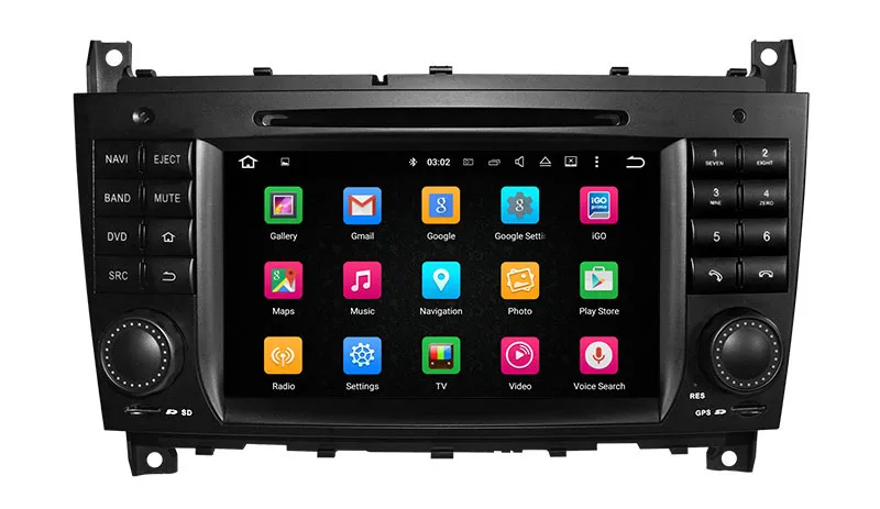 Perfect Android 8.0 In Dash Car DVD Player for Mercedes Benz C Class W203 CLK W209 with GPS Navigation Radio BT SD Stereo 4Core 4G+32G 1