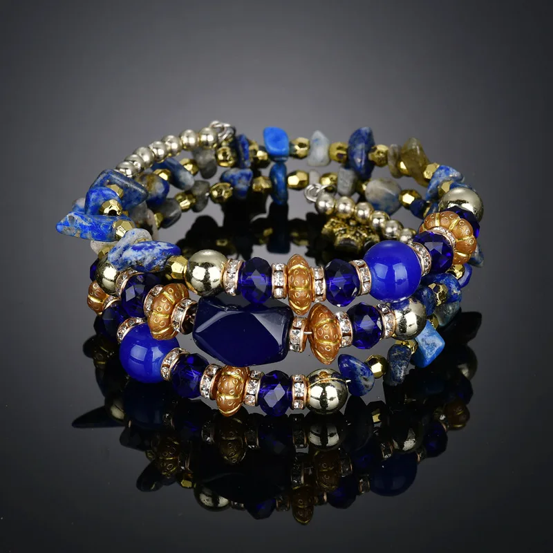 

MissCyCy Vintage Multicolor Bracelet For Woman Bohemia Resin Stone Bracelets & Bangles Fashion Ethnic Jewelry