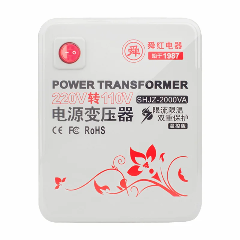 Transformer 220v turn 110v US voltage converter 2000w Japan household