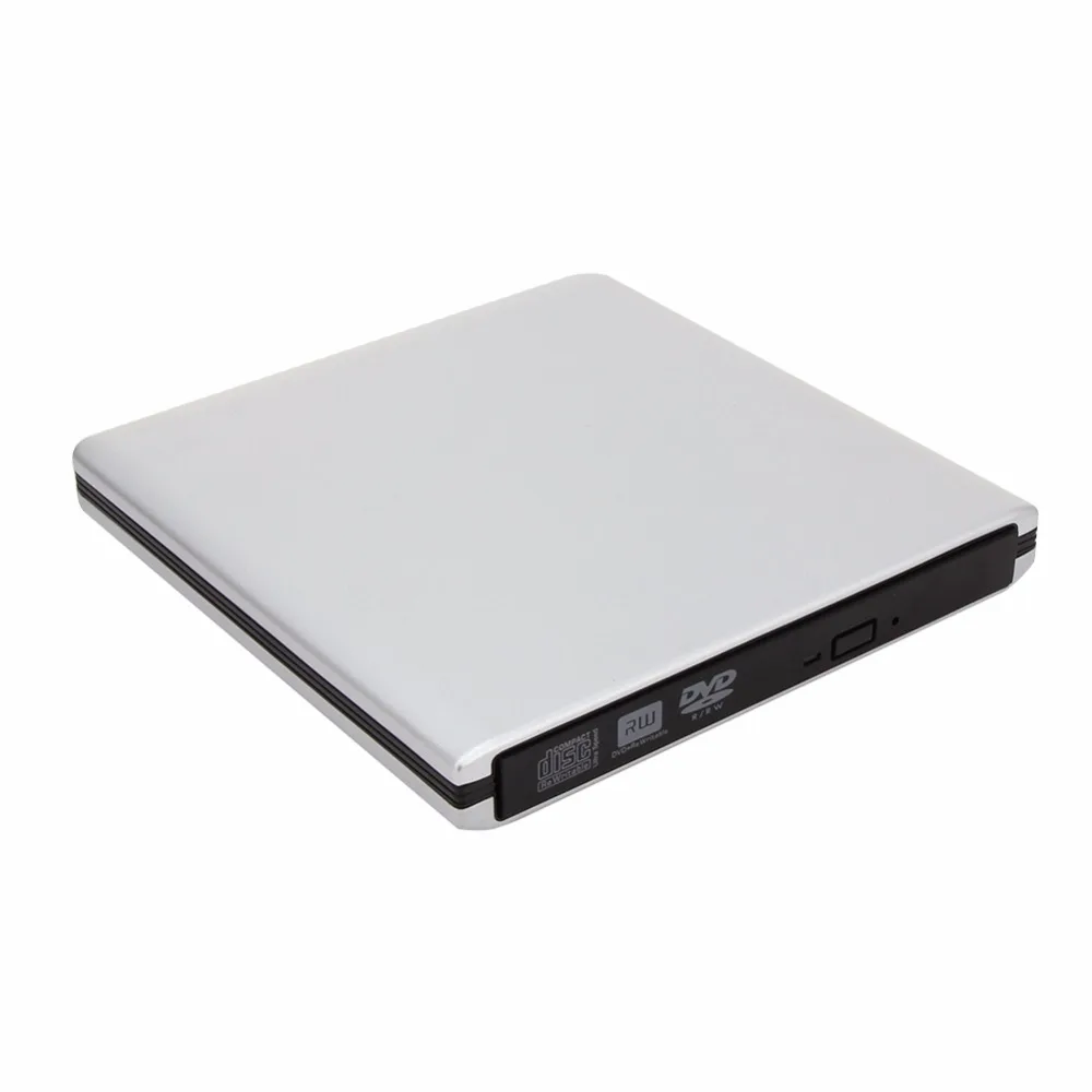 

External Hard Drive USB 3.0 CD/DVD-RW Burner Writer Read Optical Drive SATA CD DVD Combo for Mac Pro Air Laptop Netbook Silver