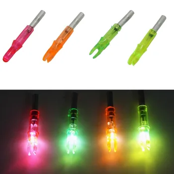 

6.30mm 4 Color Archery Arrow Nock Tail for Carbon/ Fiberglass Shafts Compound Lighted Archery Hunting Illuminated Nocks