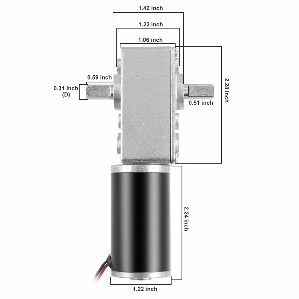 Bringsmart 12V 24V двойной вал червячного DC Шестерни двигатель с высоким крутящим моментом, коробка передач мини турбинный червячный редуктор двусторонний рекламный щит