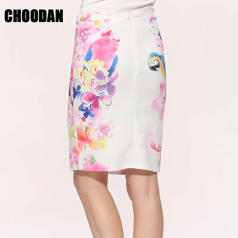 Юбка карандаш Женская с высокой талией винтажная летняя 2018|skirt female|pencil skirt womenprint