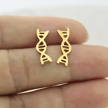

Wholesale 10Pairs DNA Box Biology Molecule Earrings Scientist Fashion Jewelry Mix Color Aliexpress Shipping