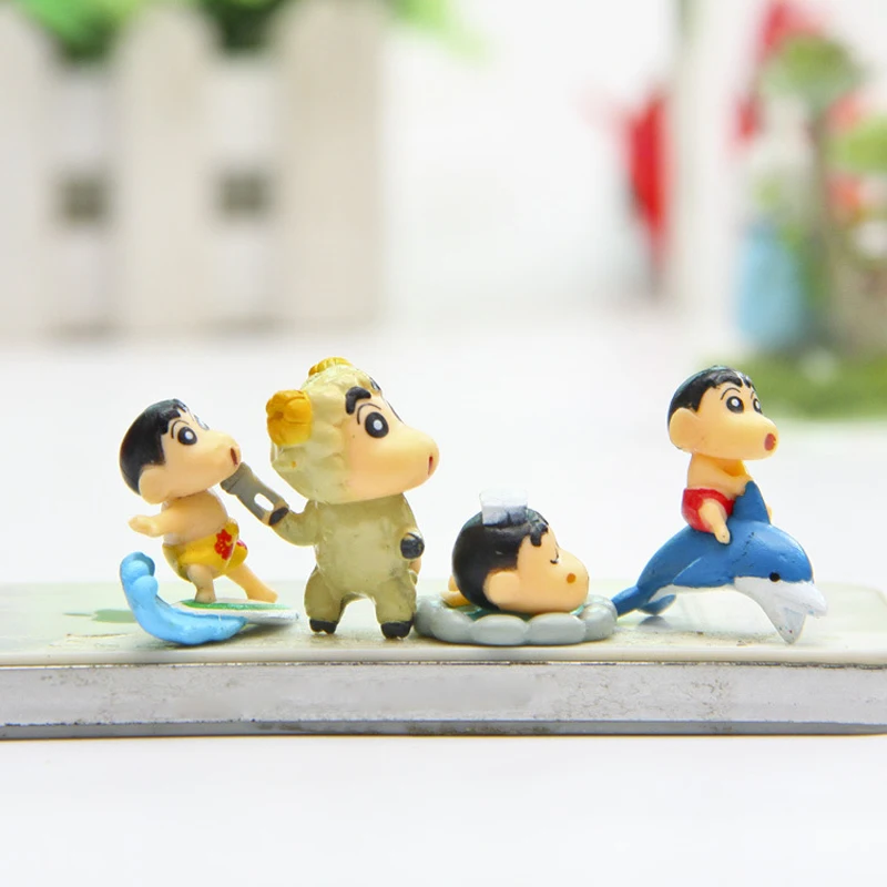 8 шт./лот Q Version Аниме Crayon Shin chan милые фигурки ПВХ экшн Фигурки игрушки куклы