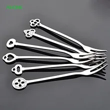Stainless Steel Fruit Forks Dinnerware Salad Fork Party Dessert Forks Bar Flatware Tablewares