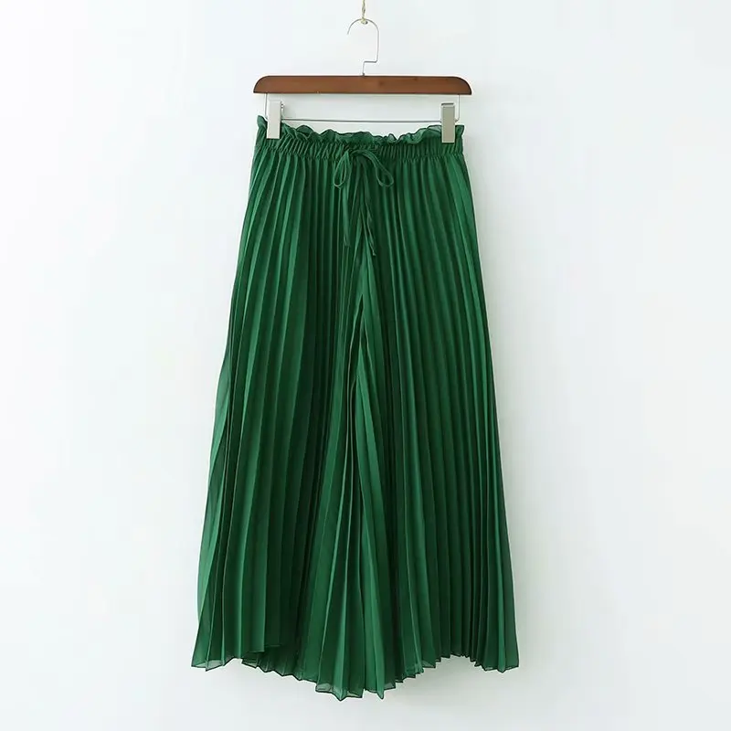 

new arrival 2019 Direct Selling Limited Faldas Skirt Xd50-2042 European And American Fashionable Broad-legged Pants