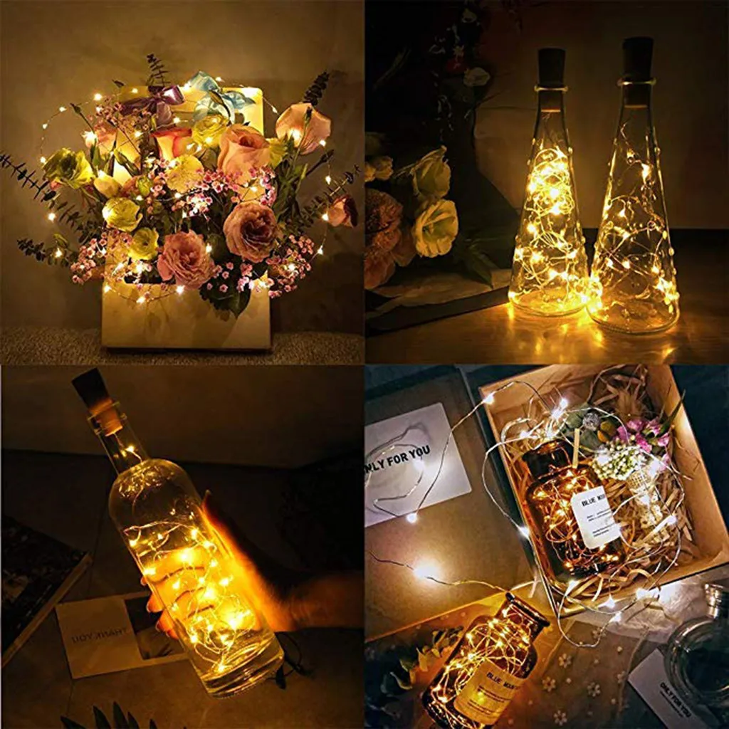 Lamp String Lights 10Pcs Cork Shaped LED Night Light Starry Light Wine Bottle Lamp For Party Decor Bottle Lights For Wedding DIY