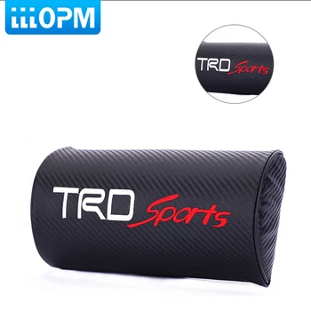 

car styling Carbon fiber headrest soft Neck Pillow Seat pad For Toyota TRD sports corolla chr avensis yaris rav4 Car Accessories