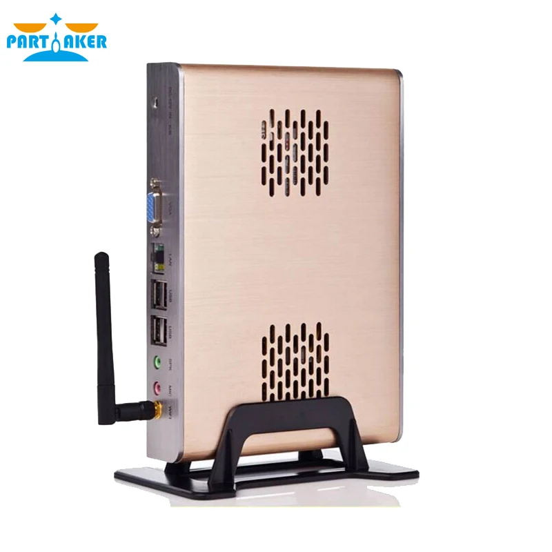 industrial panel Fanless PC with Celeron C1037U 1.8GHz COM WiFi optional 8G RAM 320G HDD Windows full alluminum chassis