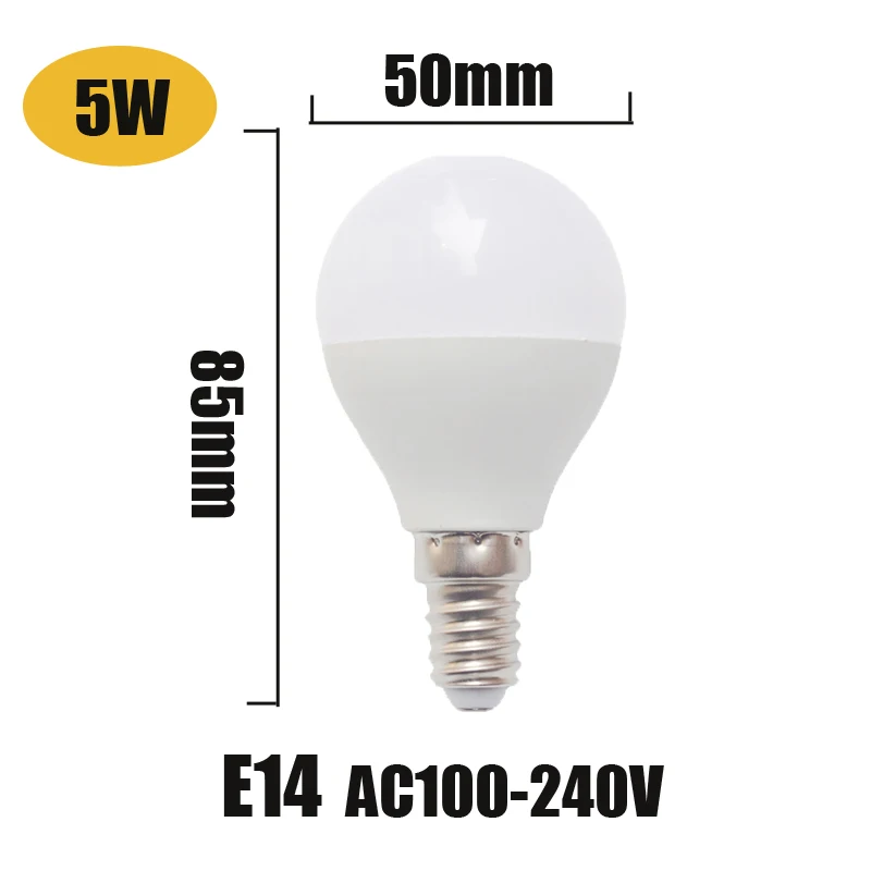 Светодиодные лампы e14 3 w Светодиодные лампы e14 5 w 7 w 9 w 220 v 230 v 240 В ампулы bombillas Светодиодные лампы e14 для дома энергосберегающие лампа Светодиодная настольная лампа - Испускаемый цвет: 5W E14 AC100-240V