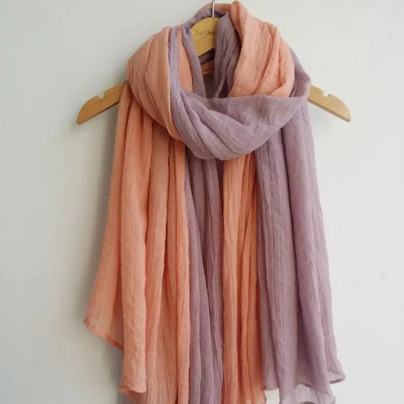 

Unisex Style spring summer autumn winter Scarf Cotton And Linen Solid Color long women's scarves shawl fashion men scarf