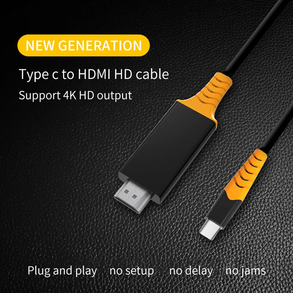 Тип-C к HDMI адаптер usb-кабель 3,1 к HDMI 4 K мобильный компьютер HD кабель для lenovo ThinkPad MacBook Pro samsung S8 S9