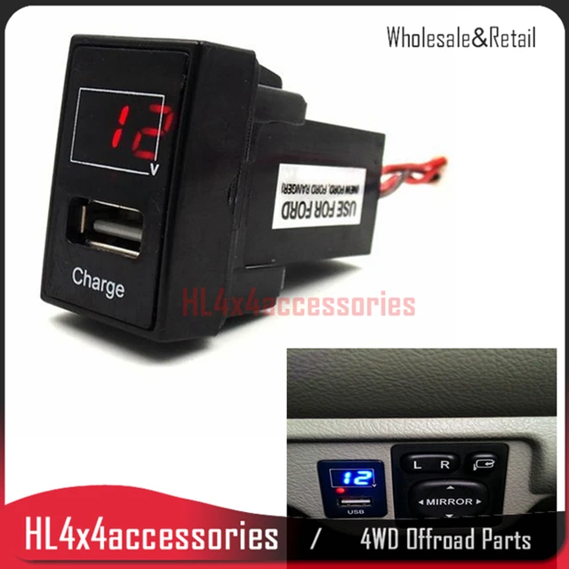 Voltage Display Usb Interface Socket Warning Car Charger For Ford Voltage Display Usb Interface Socket Warning Car Charger For Ford Ranger Meter Battery Monitor Use Tuning