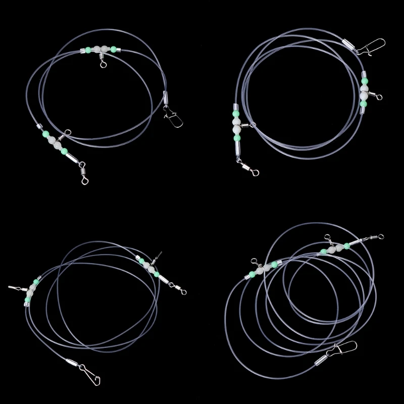 

1 Group Fishing Tackle Line Swivels Night Luminous Beads Pins Rolling Connector