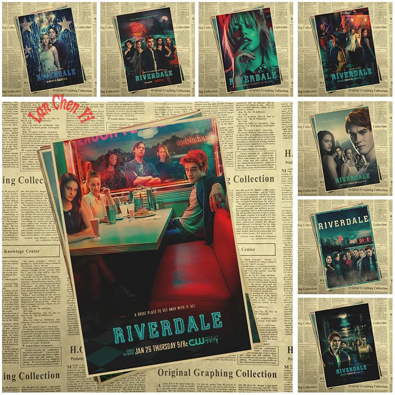 

Classic TV series Riverdale kraft paper poster Cafe Creative wallpaper Interior Decoration