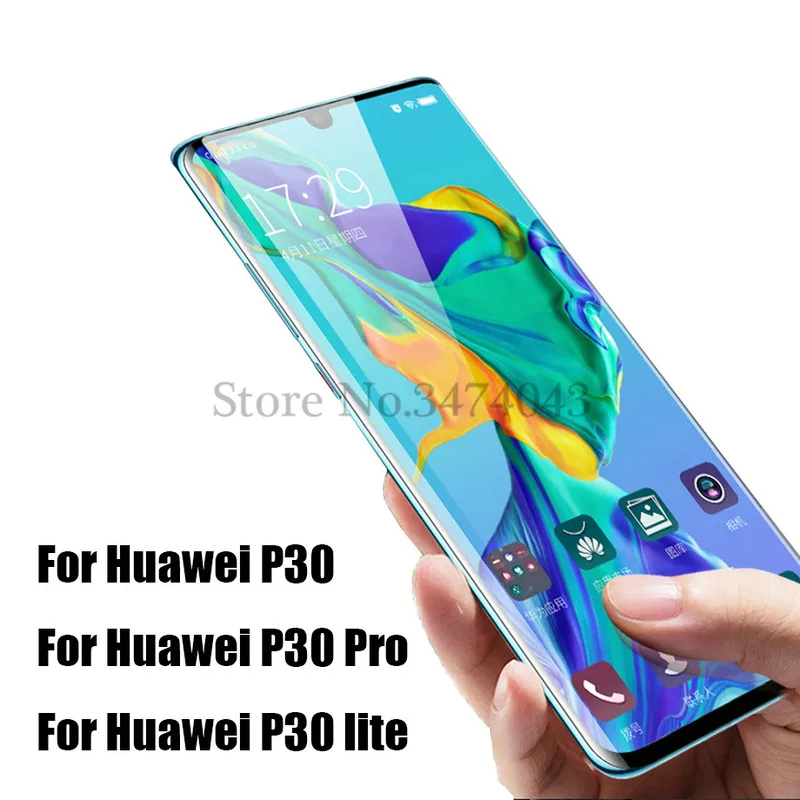 Полностью закаленное стекло для huawei P30 Pro, полное покрытие экрана, защитная пленка против синего излучения для huawei P30 lite Pro glass