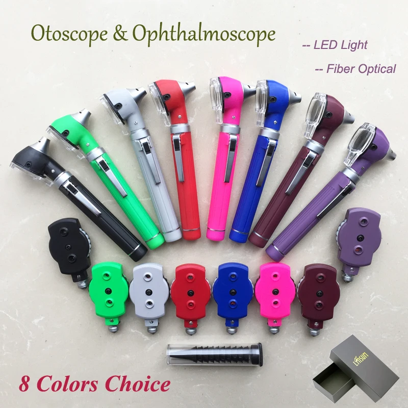 Medical Fiber Optic Direct Opthalmoscope Portable Medical Otoscopio Ear