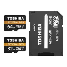 TOSHIBA 4K UltraHD карта памяти Micro SD 32 Гб 64 Гб SDHC SDXC класс 10 C10 UHS-II U3 TF Транс флэш Microsd содержит адаптеры