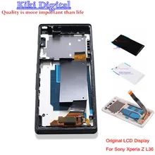 Full LCD Display Touch Screen Digitizer wiht Frame and Battery cover For Sony For Xperia Z