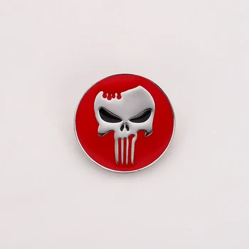 

The Punisher Skull Pin Silver Color Brooch for Kids Backpacks Accessories Gift for Chrstmas/Birthday Comic Jewelry