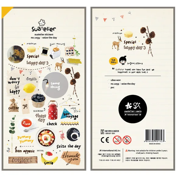 

Seize the Day Transparent PVC Decorative Stickers DIY Stationery Stickers