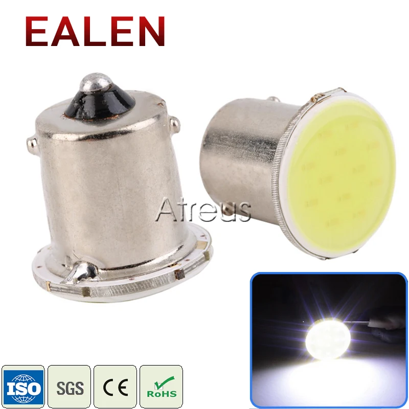 

EALEN 2X 12V Car LED 1156 COB parking Reverse Backup Light Auto car Lamp Bulb White DC Clearance lights Automobiles accessories