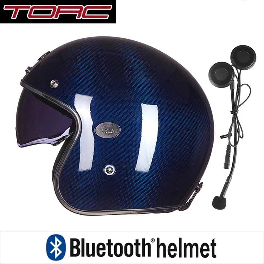 1 комплект 3/4 открытый лицо мото скутер Bluetooth гарнитура шлем солнце Viso точка Кафе Racer Ретро Винтаж мотоциклетный шлем