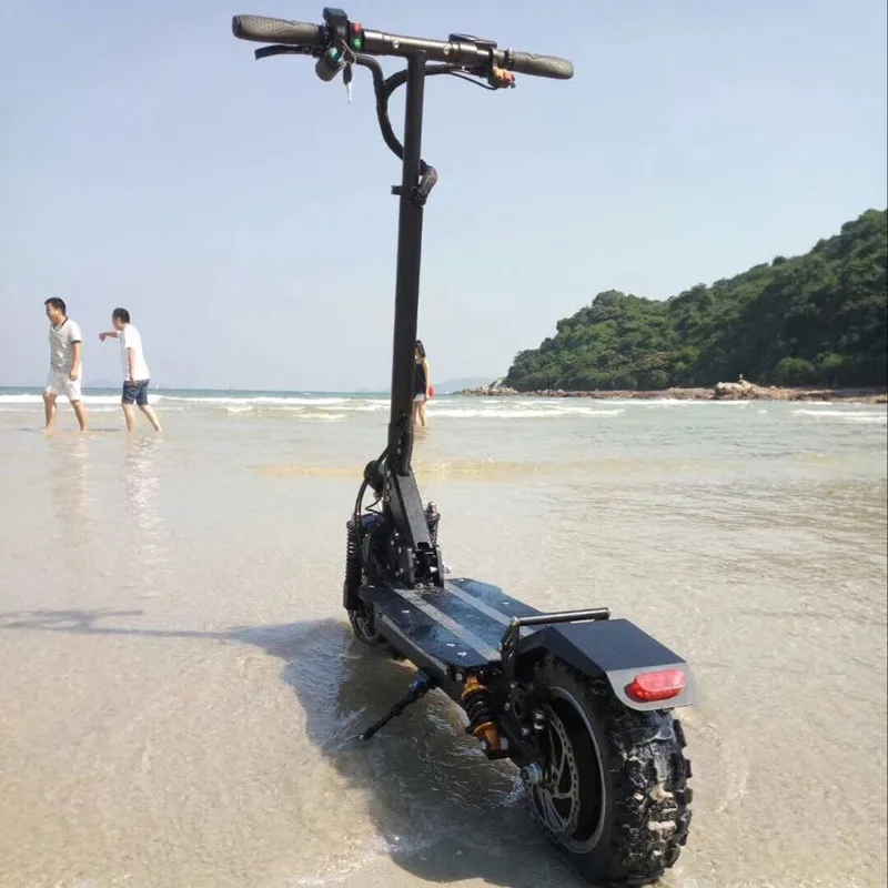 

11 inch off road dual motor 60v 26ah 2400w C shape air suspension front rear hydraulic shock absorber brake electric scooter