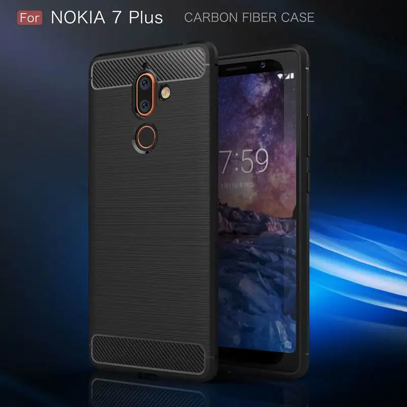 Best Ultra Slim Matte Anti skid Phone Case For Nokia X6 7 Plus 6 2018 Carbon Fiber Soft Silicon Back Cover For Nokia 2 3 5 6 7 8 9 X6