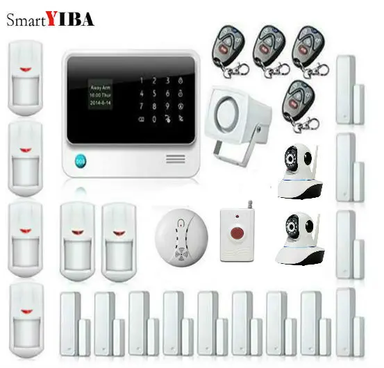 

SmartYIBA WIFI Alarme Residencial Sem Fio GSM Alarm For Home Alarme Maison Allarme Casa APP Control IP Camera Smoke Alarm Kits