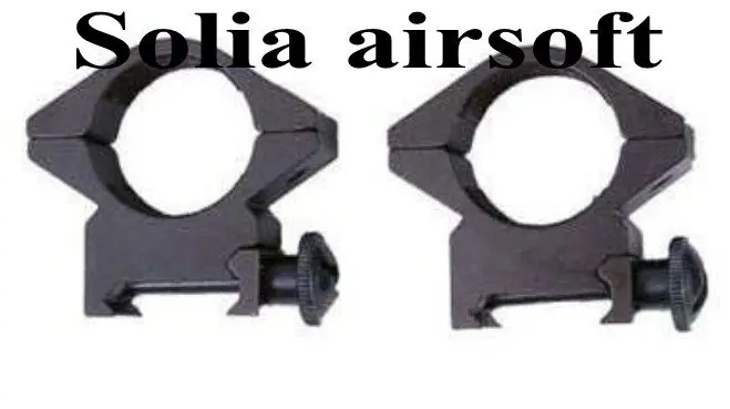 

Tactical Low profile 20mm weaver rail 25mm scope ring mounts Black