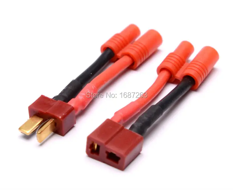 

RC Toys Part HXT 3.5MM Bullet Convert to T Plug Male / Female Adapter Connector Lipo Battery Deans 14AWG Wire