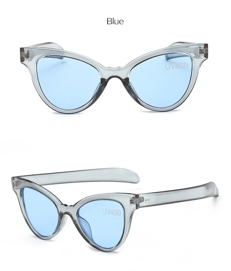 NYWOOH кошачий глаз солнцезащитные очки для женщин красочные прозрачные Солнцезащитные очки женские конфеты линзы UV400 очки Женские винтажные очки