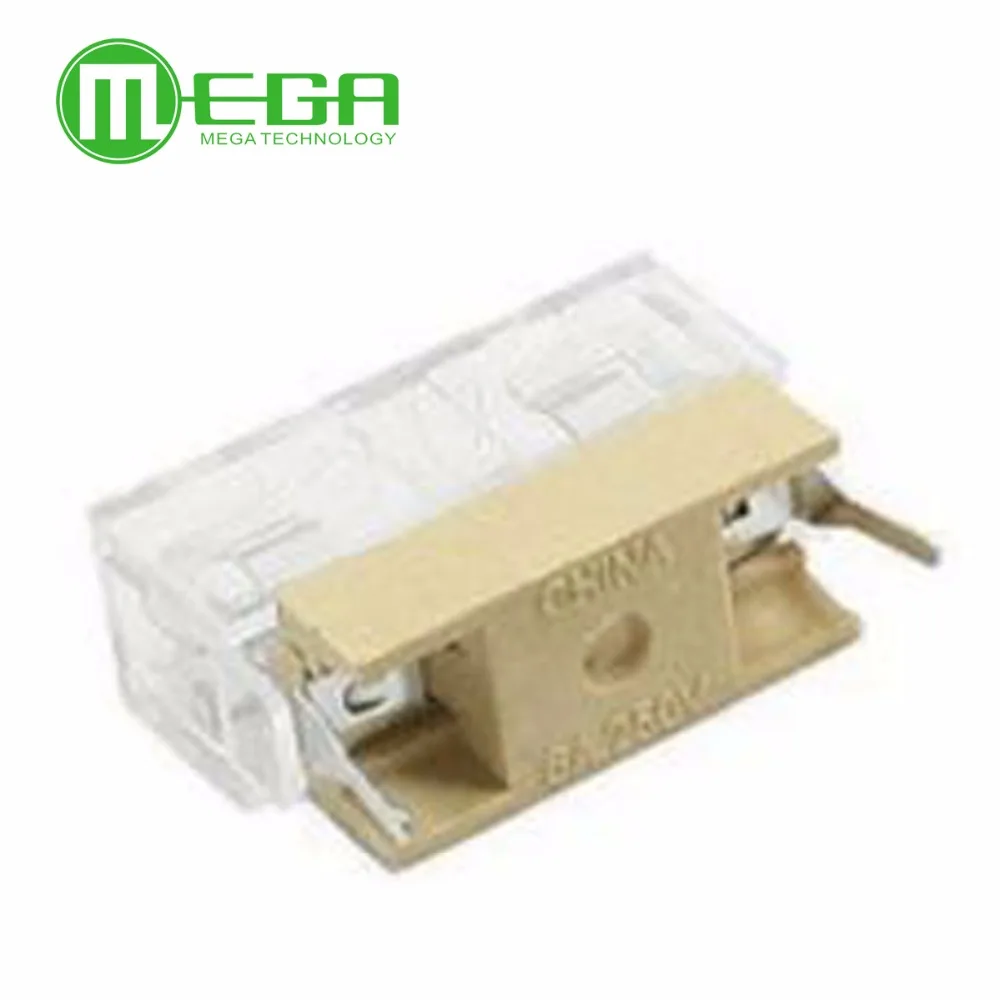 Fuse Holder With Transparent Cover For 5x20mm Fuses - PCB Mount