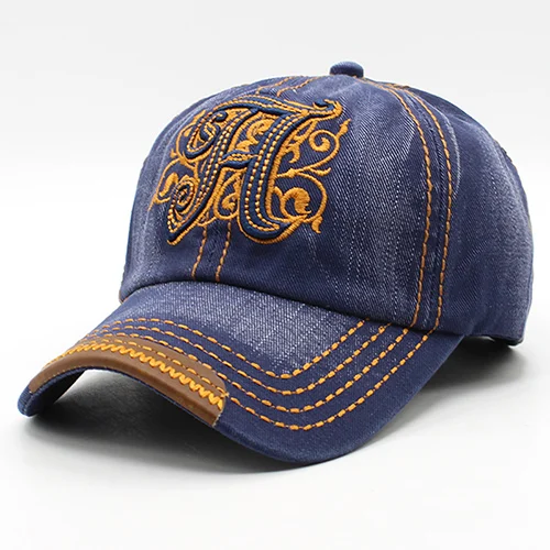 Бейсбольная кепка из хлопка, бейсболка, кепка s, головные уборы для мужчин и женщин, шляпа от солнца, джинсовая бейсболка, Весенняя Мужская кепка - Цвет: jean blue