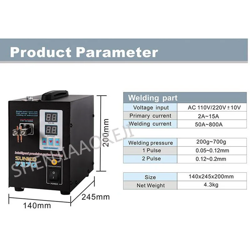 1500W Lithium battery welding machine 110V/220V handheld dual digital display small battery spot welding machine 5