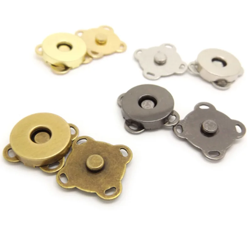 

Metal Magnetic Snap Fasteners Clasps Buttons Handbag Purse Wallet Craft Bags Parts Accessories 10mm 14mm 18mm Pick Colors