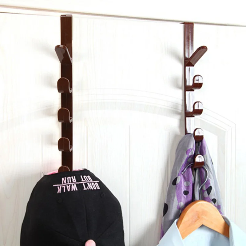 

Plastic Home Storage Organization Hooks Rails Bedroom Door Hanger Clothes Hanging Rack Holder Hooks for Bags Towel Wall Hanger