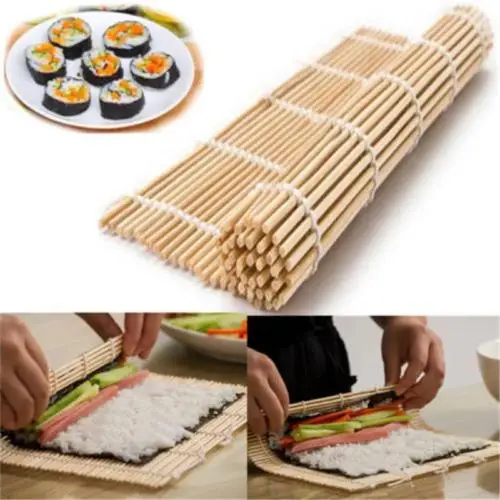 Nuovo 1pcs Sushi Strumento Bamboo Mat rotolamento Fai da Te Onigiri Riso Roller Rullo del Pollo a Mano del creatore della Cucina Sushi Giapponese Strumenti Maker