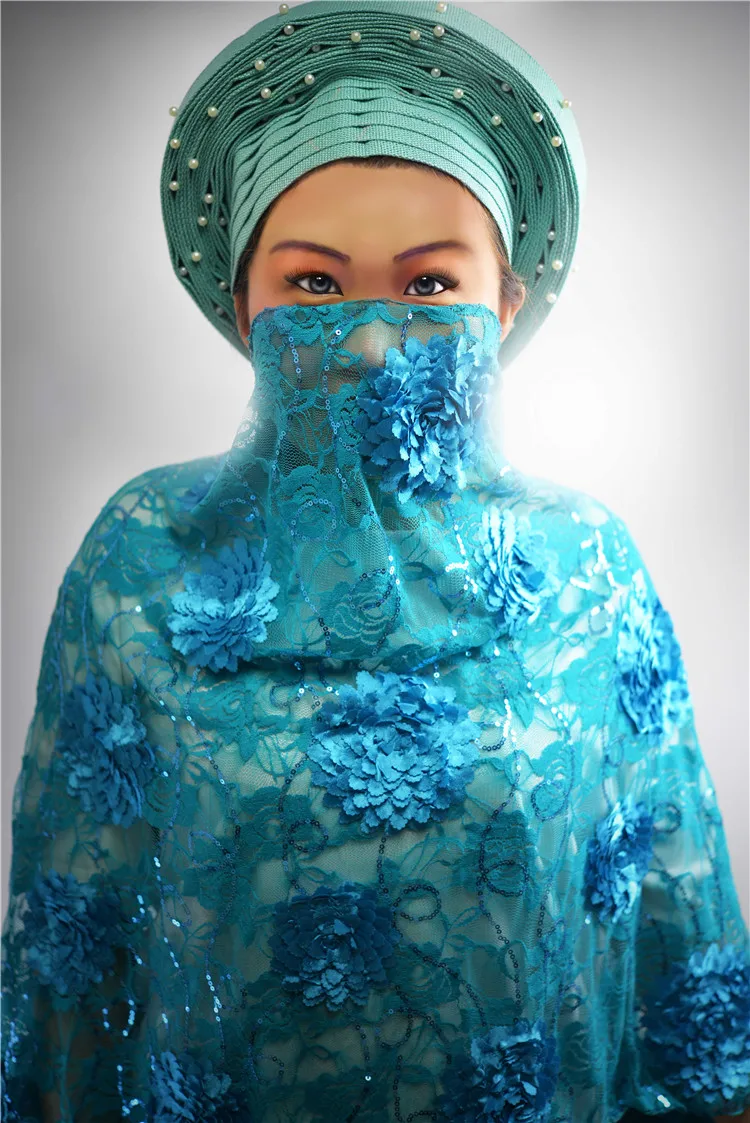 

2018 New Arrival!! Queency African Ladies Already-Tied Aso oke Headtie Wrap Auto-Gele For Wedding And Party Multi-Color AS021