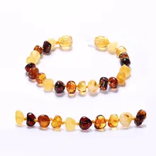 Baltic Amber Bracelet for Adult – Simple Package – Lab-Tested Authentic – 2 Sizes – 10 Colors