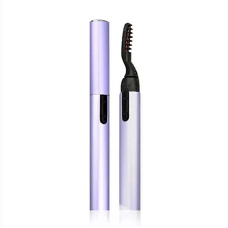 

KESMALL 1PC Electric Eyelash Curler Mini Portable Heating Eyelash Curler Curling Lashes Gives Pen Eyelashes Electric Eyelashes C