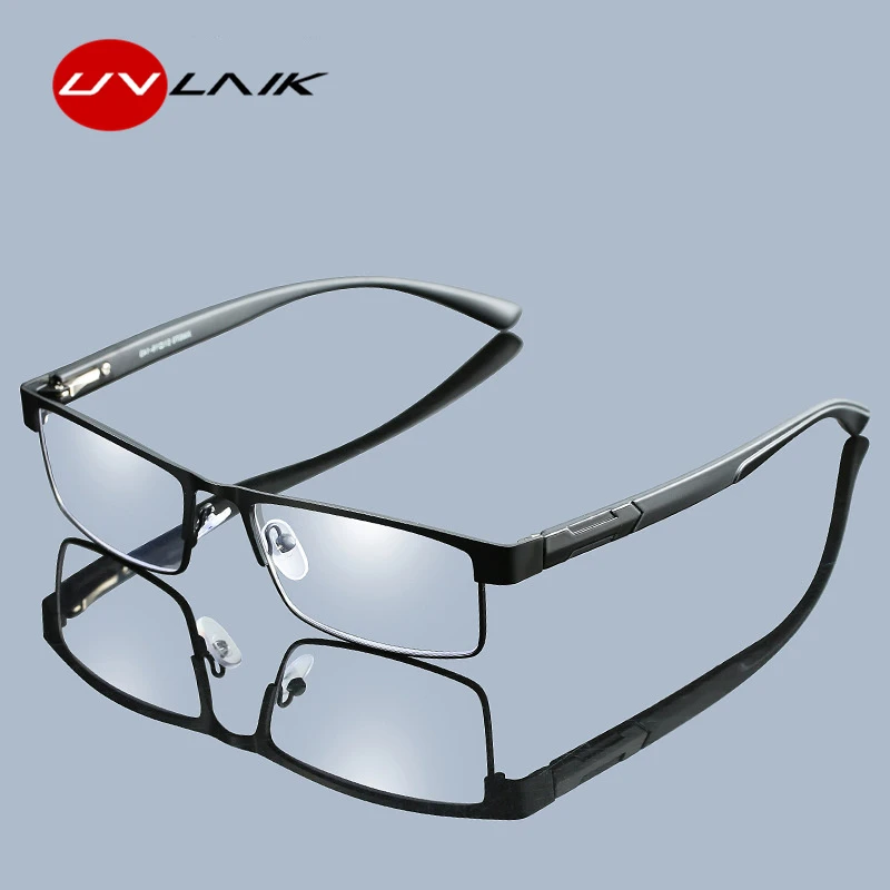 Uvlaik Men Titanium Alloy Reading Glasses Non Spherical 12 Layer Coated